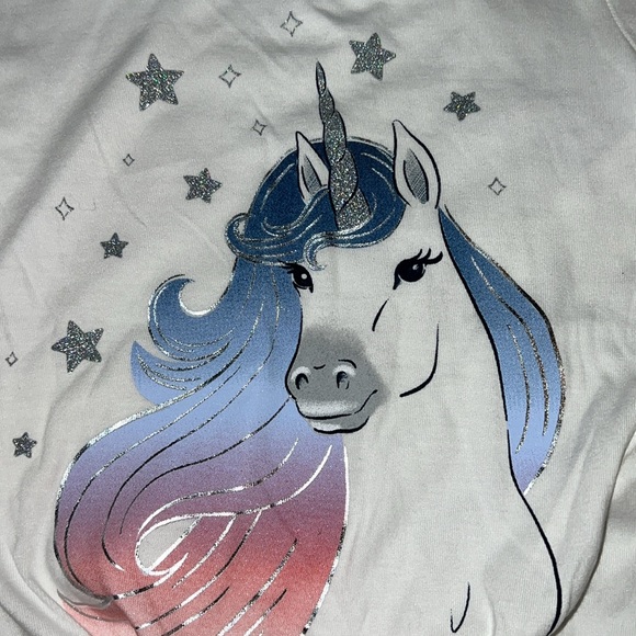 NEW Girls Unicorn Short Sleeve Tee (6) - Picture 3 of 6